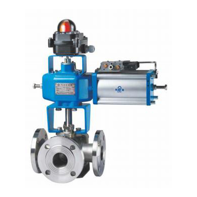 ZSHQR - ET ZSHQR - EL series pneumatic type O tee switching ball valve