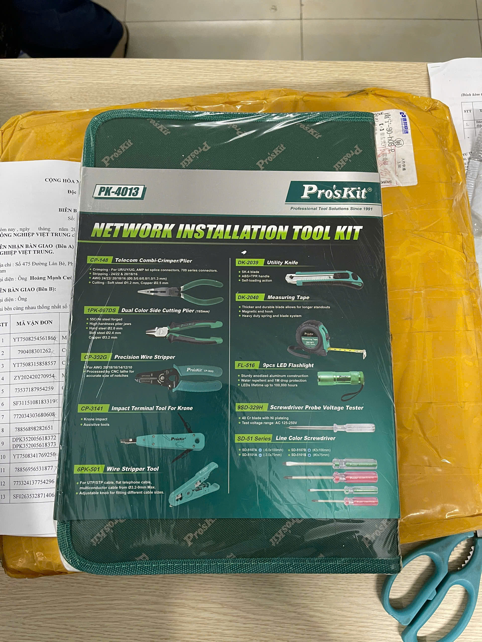 Bộ dụng cụ 16 chi tiết Pro'skit PK-4013