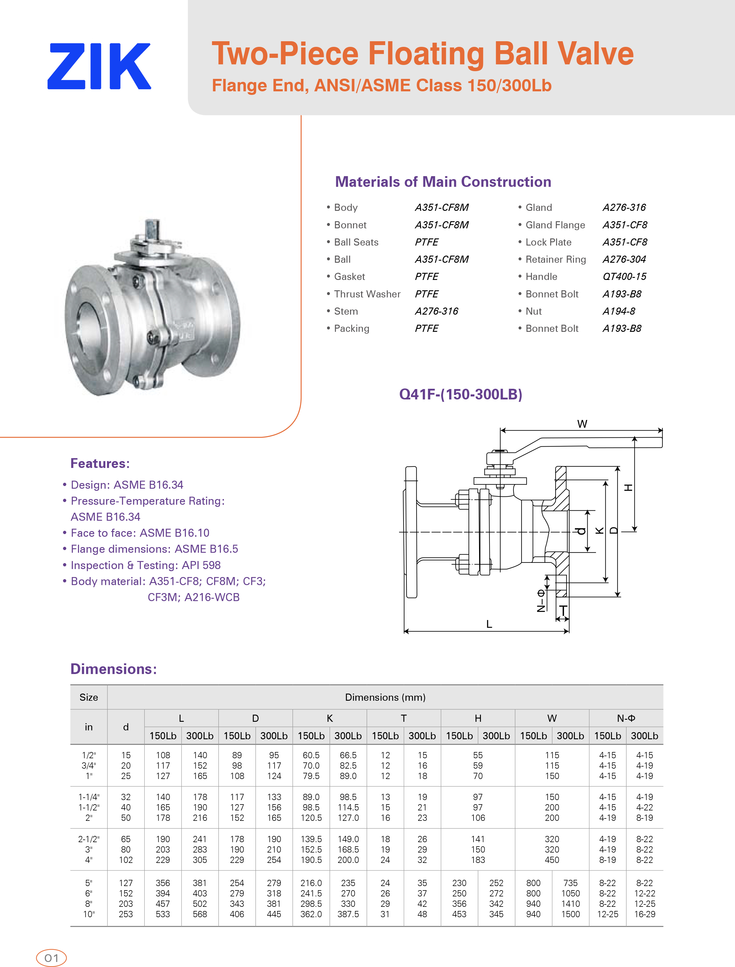 Two-Piece Floating Ball Valve