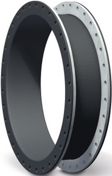 Universal expansion joint with one arch